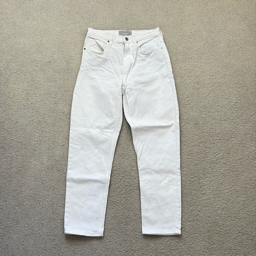 Everlane Original Cheeky Jean 26 Crop White